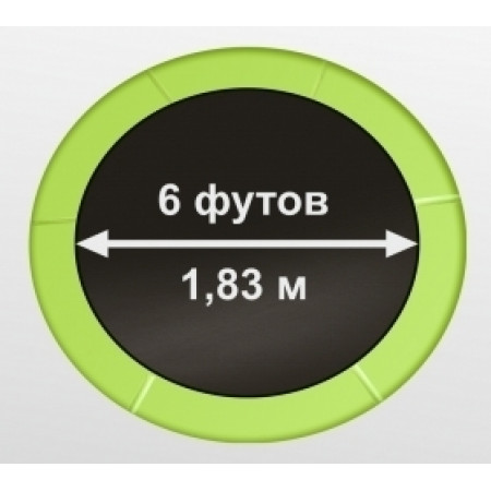 ARLAND Батут 6FT с внешней страховочной сеткой и лестницей (Light green)