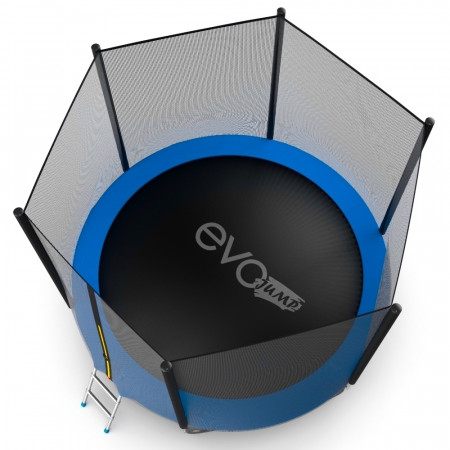 EVO JUMP External 10ft (Blue) + Lower net. Батут с внешней сеткой и лестницей, диаметр 10ft (синий) + нижняя сеть