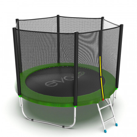 EVO JUMP External 8ft (Green) Батут с внешней сеткой и лестницей, диаметр 8ft (зеленый)