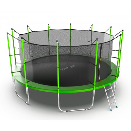 EVO JUMP Internal 16ft (Green) Батут с внутренней сеткой и лестницей, диаметр 16ft (зеленый)
