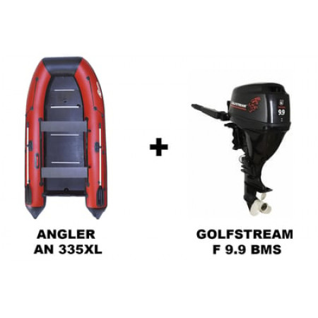 Лодка ПВХ ANGLER AN 335XL + 4х-тактный лодочный мотор GOLFSTREAM F 9.9 BMS