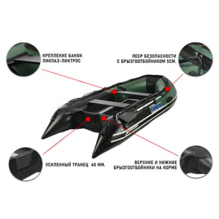 Лодка ПВХ STORMLINE ADVENTURE STANDARD 360 + 2х-тактный лодочный мотор MIKATSU M9.9FHS