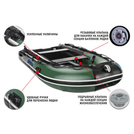 Лодка ПВХ STORMLINE ADVENTURE STANDARD 360 + 2х-тактный лодочный мотор MIKATSU M9.9FHS