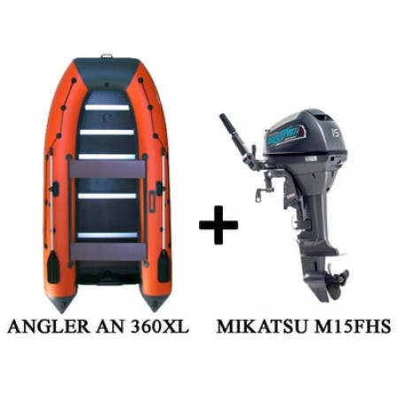 Лодка ПВХ ANGLER AN 360XL + 2х-тактный лодочный мотор MIKATSU M15FHS